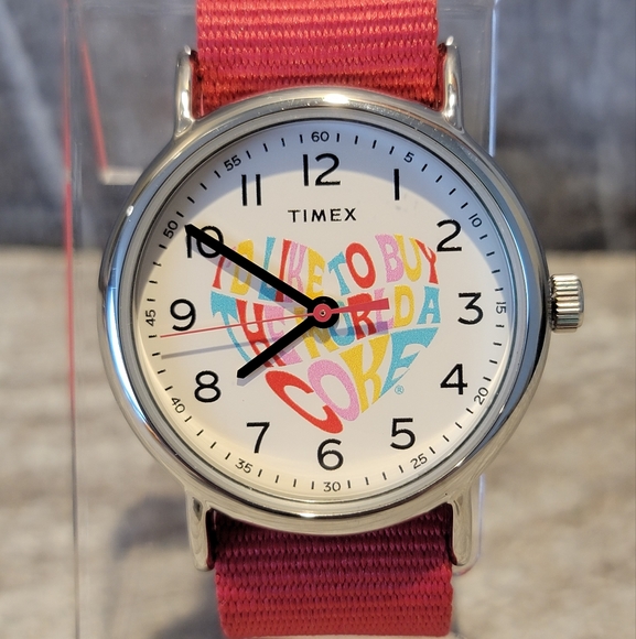 Timex TW2V29900JR Weekender Coca-Cola 1971 Unity Indiglo Watch - Picture 2 of 8
